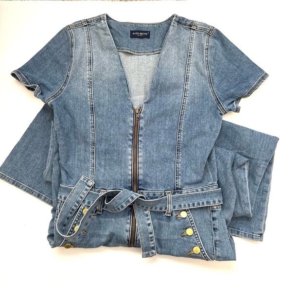 Ramy Brook Helena Denim Jumpsuit One Piece Size 29 - Picture 4 of 13